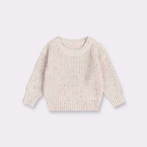 Unisex Baby Speckled Knit Crewneck Sweater