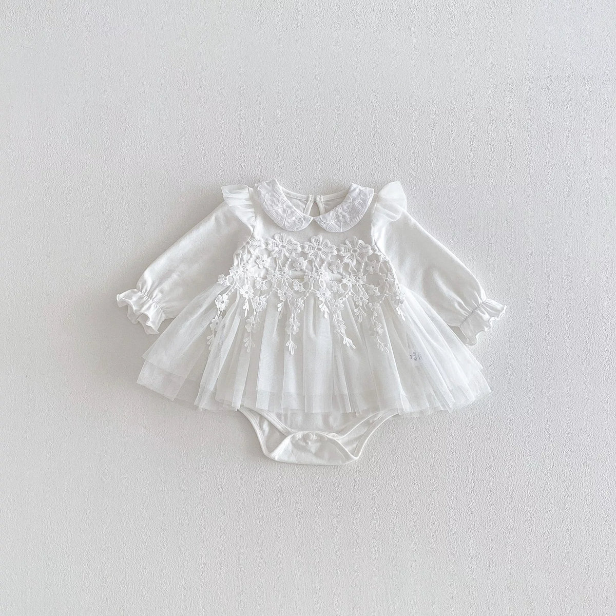 Baby Girl Flower Pattern Tulle Dress