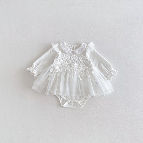Baby Girl Flower Pattern Tulle Dress
