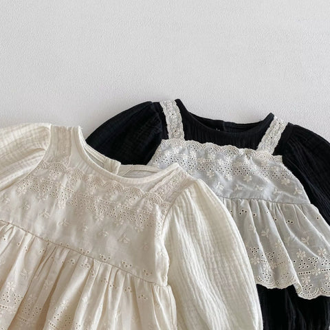 Baby Girl 2 in 1 Lace Overlay Cotton Bodysuit