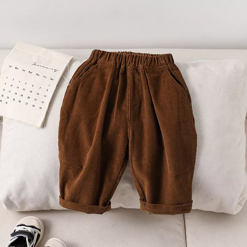 Baby Boys Corduroy Elastic Pants