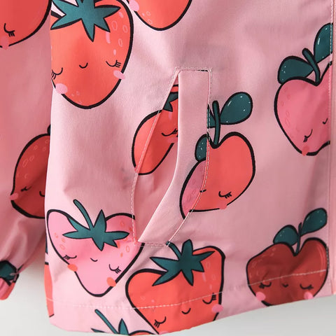 Girl Spring Peach & Apple Jacket