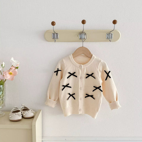 Baby Girl Bow Cardigan Sweater