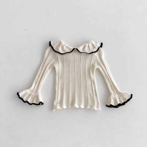 2 Pc Baby Girl Ruffle Knit Top w/ Bodysuit Bloomers
