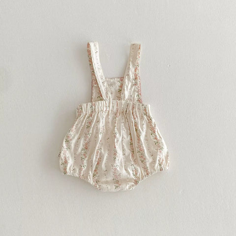 Baby Girls Vintage Flora Vine Overall Bodysuit