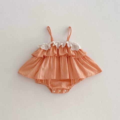 Baby Girl Tiered Ruffle Bodysuit Dress