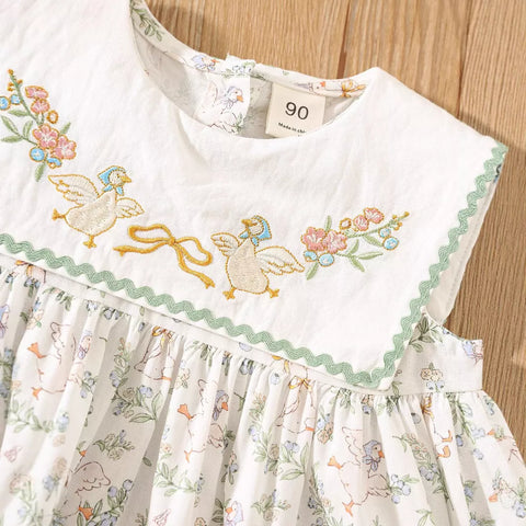 Girls Vintage Mother Goose Dress