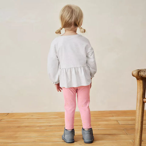 Girls Magic Bunny Peplum Shirt & Leggings Set