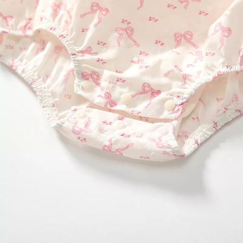2 Pc Baby Girl Pink Ribbons Bodysuit w/Headband