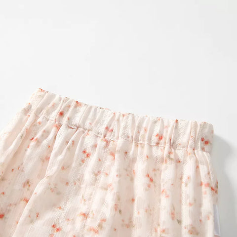 2 Pc Baby Girl Smocked Floral Shirt & Shorts Set