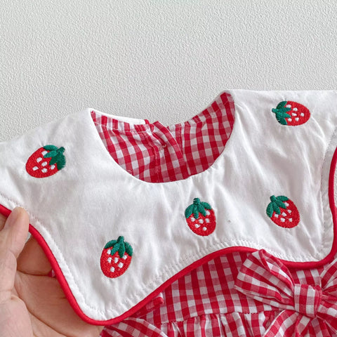 Baby Girl Strawberry Gingham Bodysuit