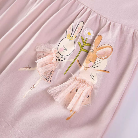 2 Pc Girls Spring Blossom Tee & Leggings Set