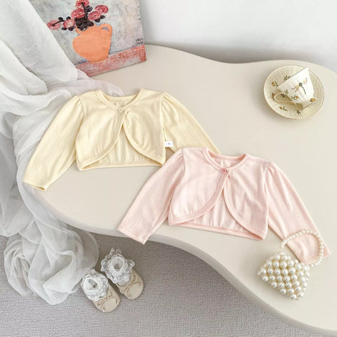 2 Pc Baby Girl Cardigan & Stripe Bodysuit Cami Dress