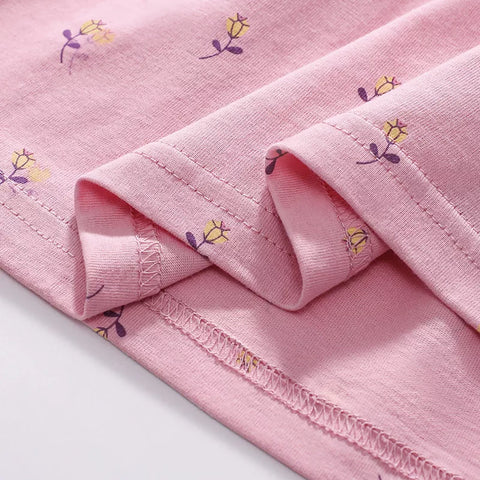 Girls 3D Bunny Flower T-shirt Dress