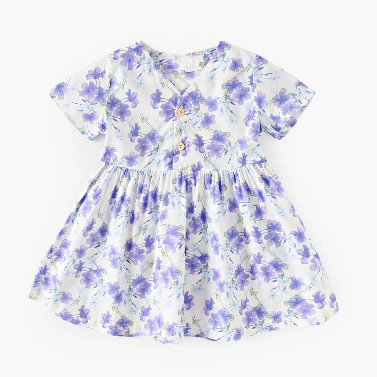 Baby Girl Tropical Floral Print T-Shirt Dress