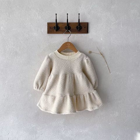 Baby Girl Fleece Tiered Sweater Dress