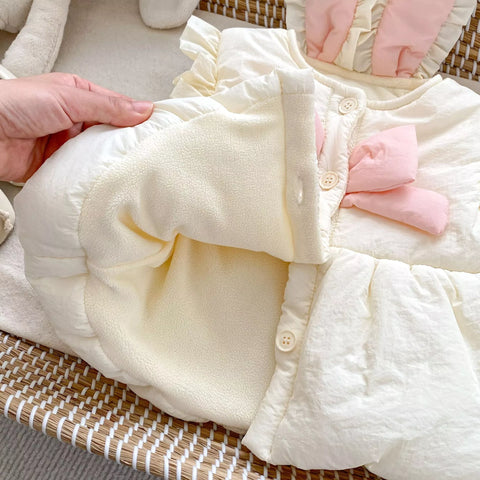 Girls Bunny Puffer Vest