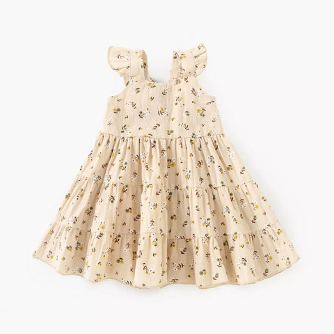 Girls Ditsy Floral Tiered Dress
