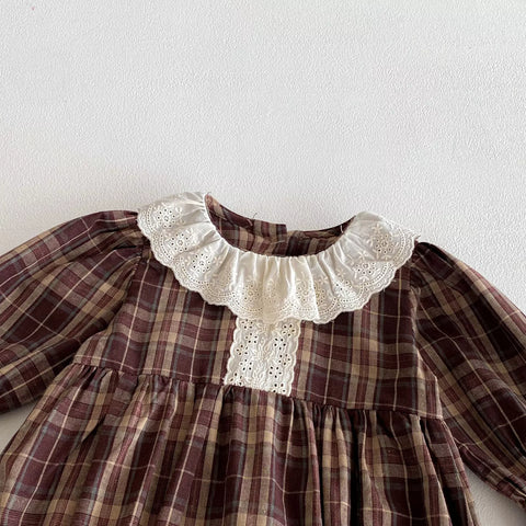 Baby Girls Autumn Plaid Bodysuit