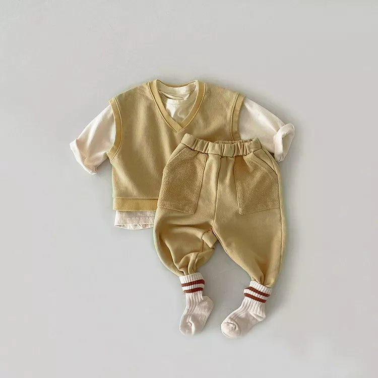Baby Boy Vest and Sweat Pants Set