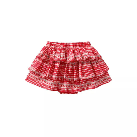 Baby Girl Cherry Gingham Skirt