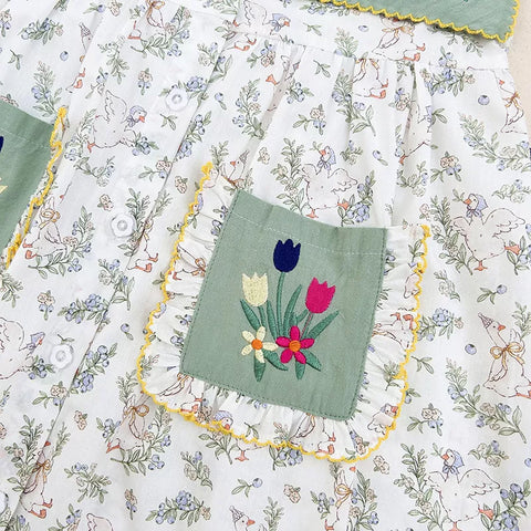 Girls Vintage Mother Goose Dress