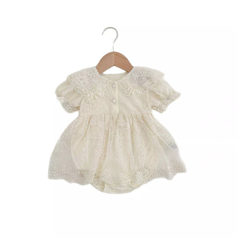 Baby Girl Floral Sheer Emb Dress