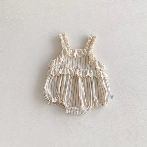 Baby Girl Ruffle Trim Plaid Cami Bodysuit