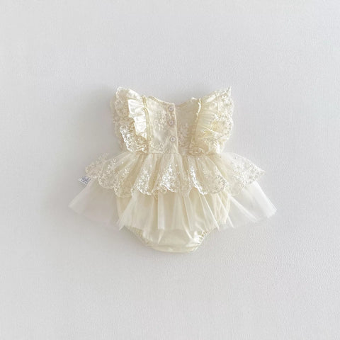 Baby Girl Ethereal Lace Emb Dress