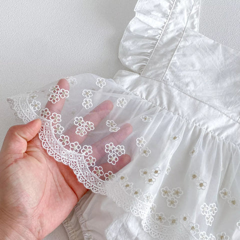 Baby Girl Mini Daisy Sheer Skirt Ruffle Bodysuit