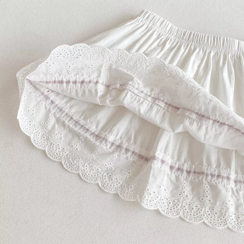 Girls Cherry Tank Top and Cotton Skirt Set