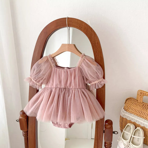 Baby Girl Puff Sleeve Tulle Dress