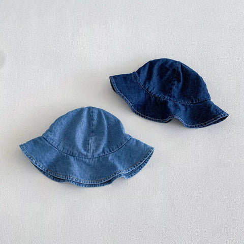 2 pc Baby Boy Denim Romper w/ Hat