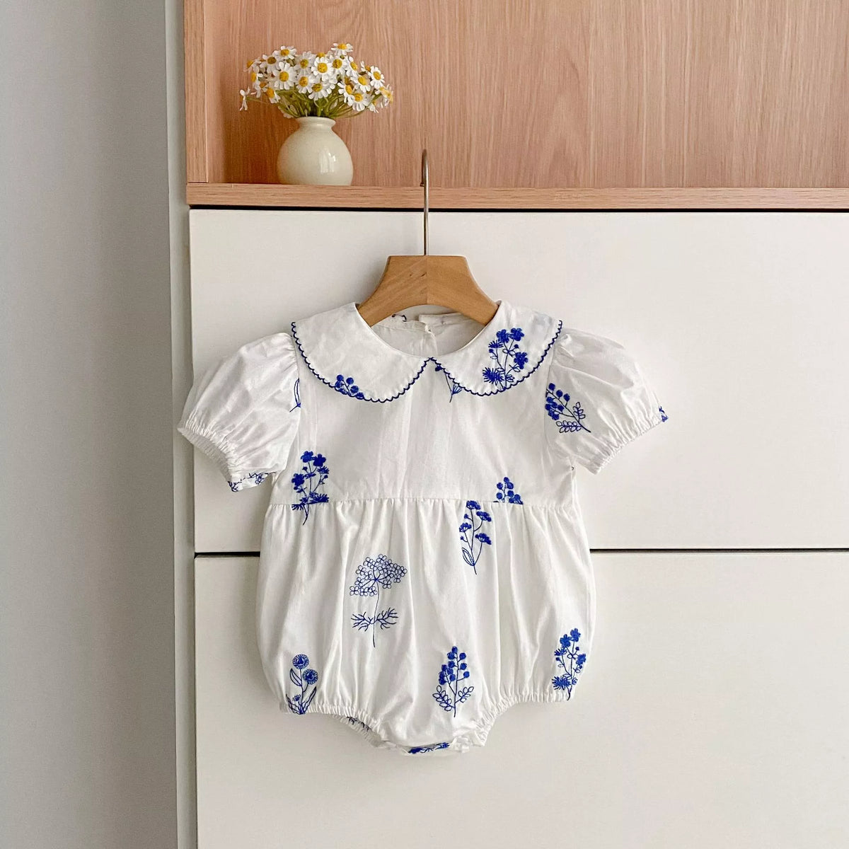 Girls Wild Flowe Embroidered Motif Bodysuit or Dress