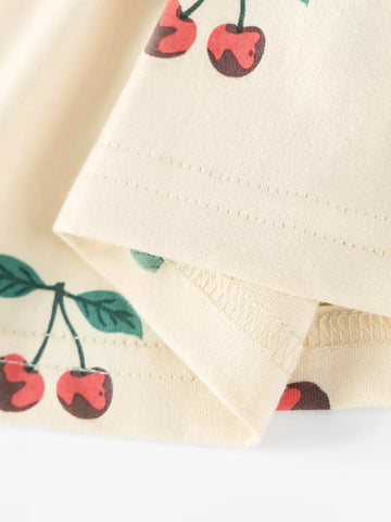 Girls Ruffler Tiered Cherry Print Dress