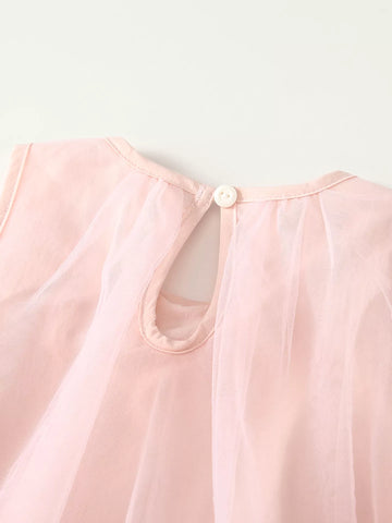 Girls Rainbow Ruffle Tulle Swing Dress