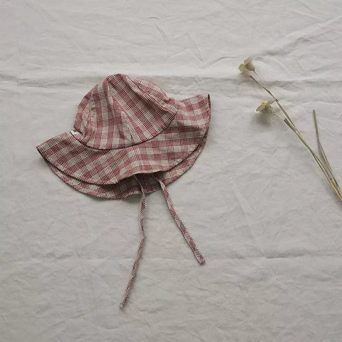 3 Pc Baby Girl Plaid Dress, Bloomers & Bonnet Set
