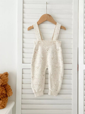 2 Pc Baby Girl Knit Sun Pointelle Set