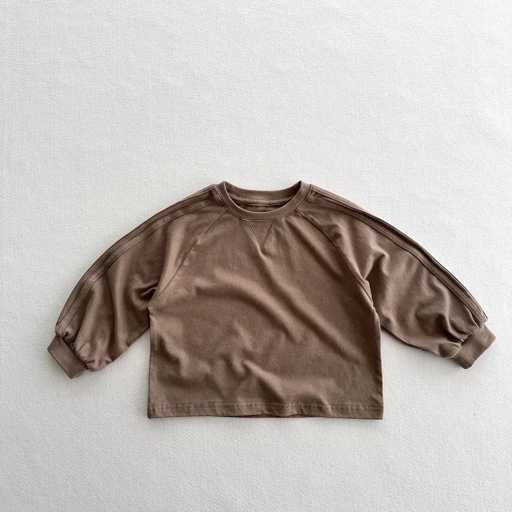 Baby Casual Monotone Stripes Pullover Shirt