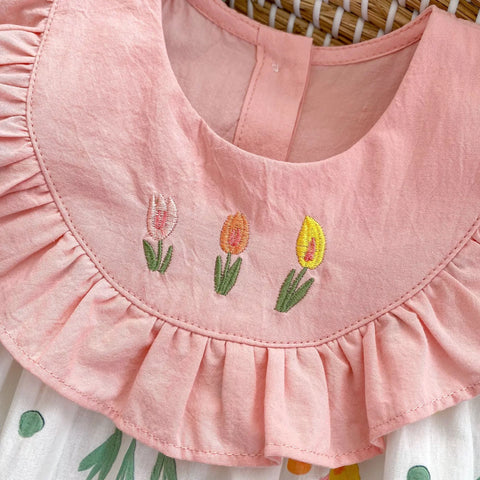 Baby Girl Spring Tulip Bodysuit