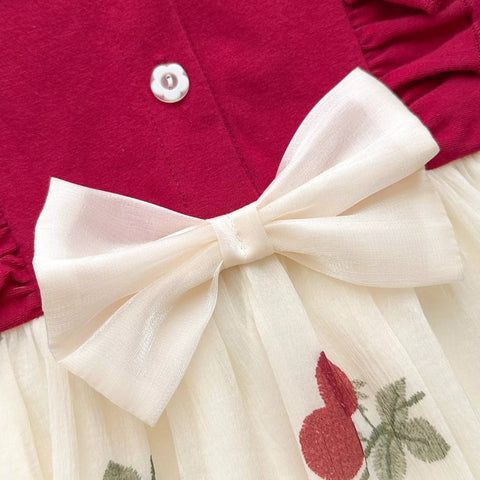 Baby Girl Cherry Ruffle Dress