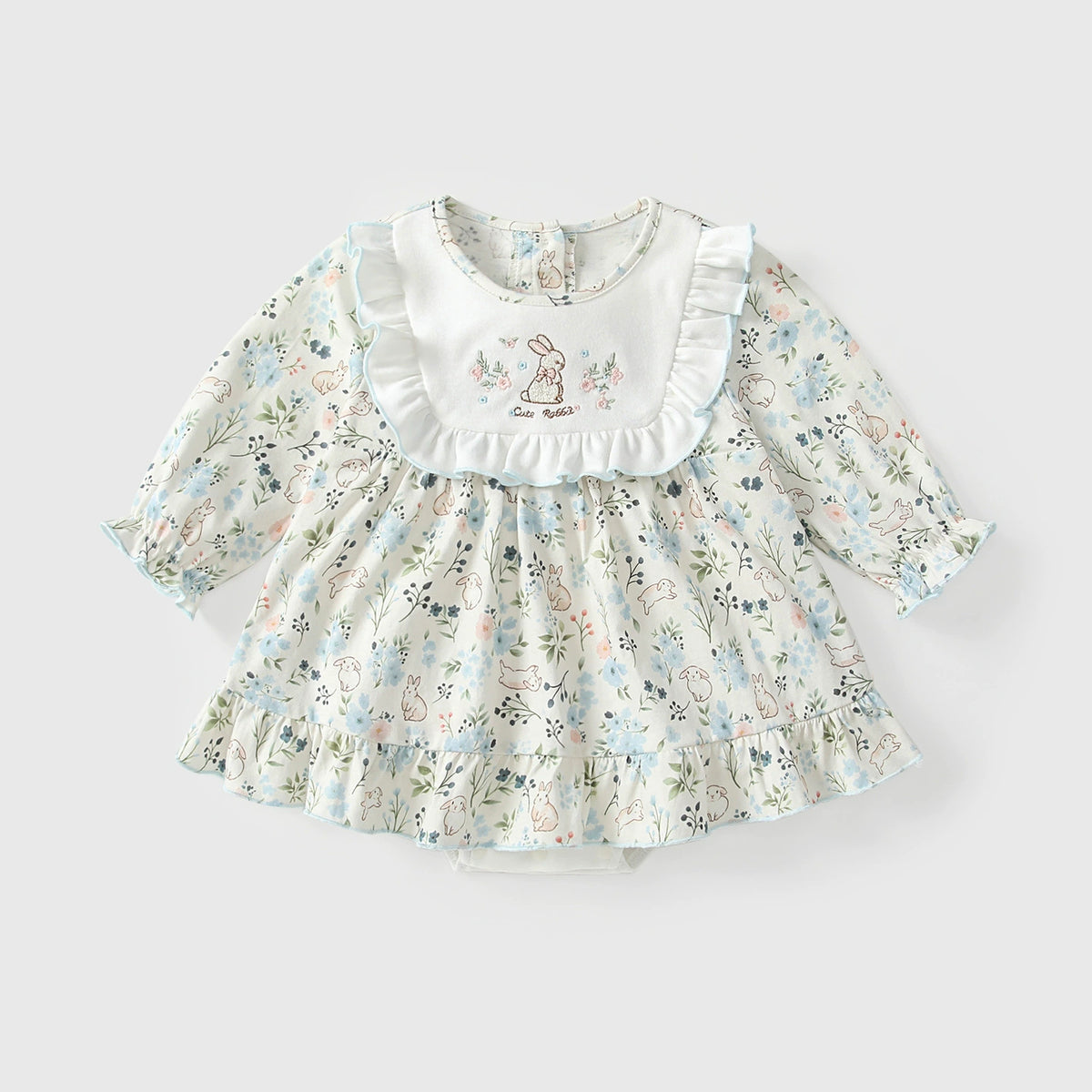 Baby Girl Spring Rabbit Long Sleeve Dress
