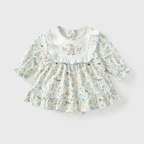 Baby Girl Spring Rabbit Long Sleeve Dress
