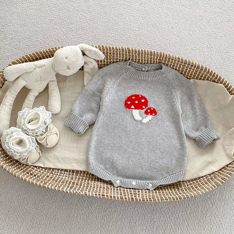 Baby Knit Mushroom Sweater Bodysuit