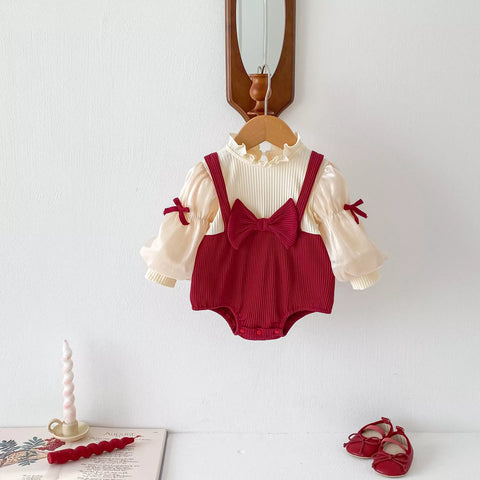Baby Girl 2 in 1 Bubble Sleeve Parisian Bodysuit