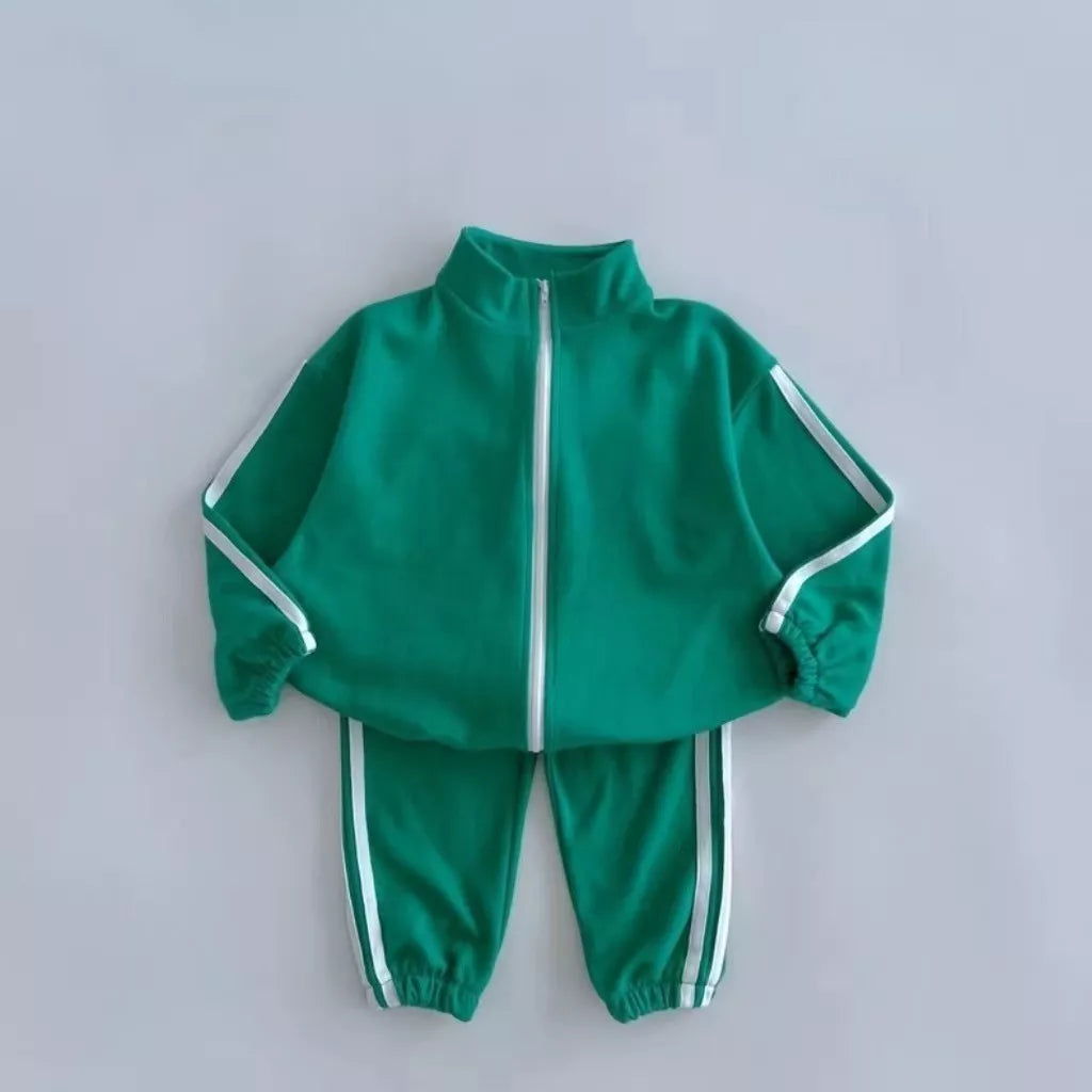 2 Pc Boy Stripe Tracksuit Set