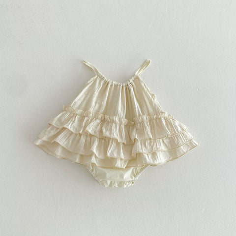 Baby Girl Tiered Ruffle Bodysuit Dress