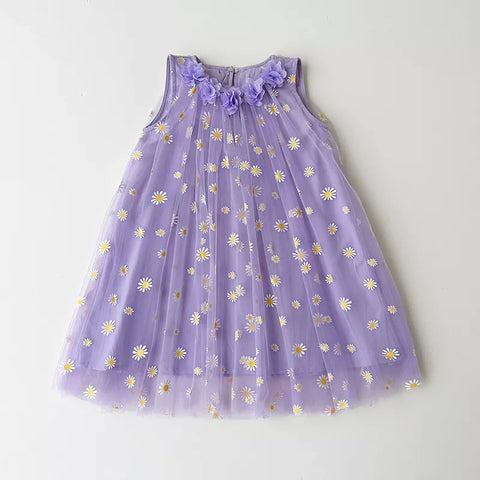 Girls Spring Daisy Tulle Dress