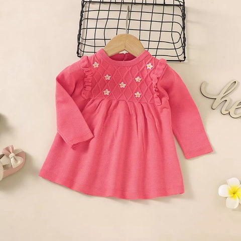 Baby Girls Daisy Knit Sweater Dress