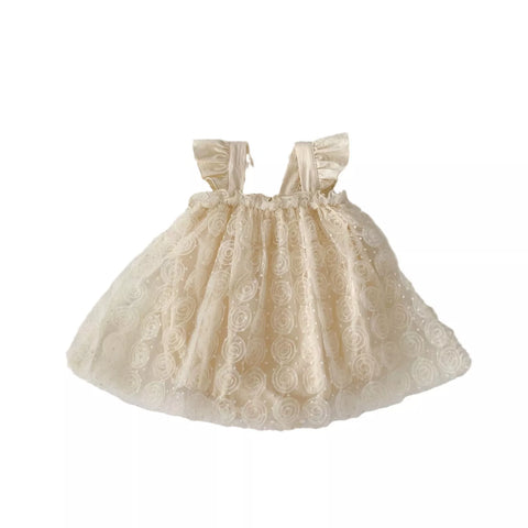 Baby Girl Summer Sheer Rosette Tulle Dress
